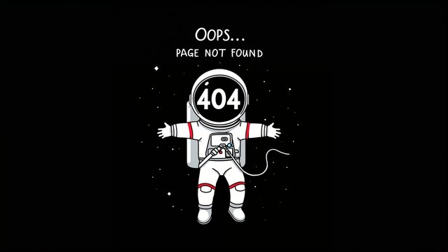 Lost in Space A Humorous 404 Error Illustration