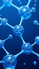 Molecular Structure with Blue Spheres and Connecting Rods