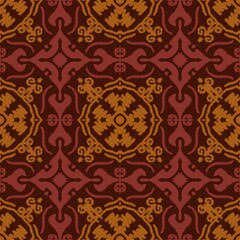 Vintage Pattern with Elegant Flourishes and Rich Colors
