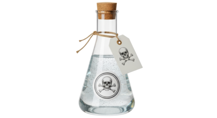 Isolated Poison Bottle