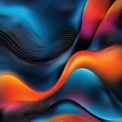 Vibrant Colorful Fluid Wave Abstract Background for Digital Design