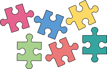 Obraz premium パズルのグラフィック素材イラスト