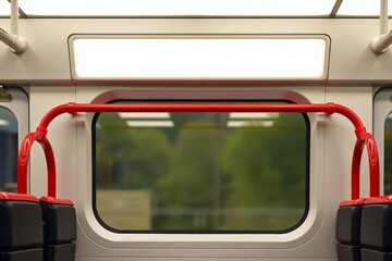 Modern Train Interior View Clean Design Commute Travel Transportation