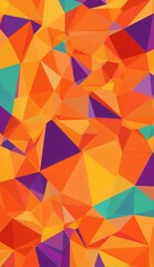 Obraz premium Vibrant Geometric Mosaic with Warm Tones