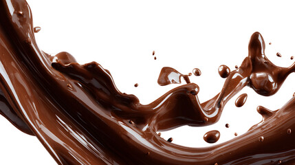 Liquid chocolate  isolated on a white background