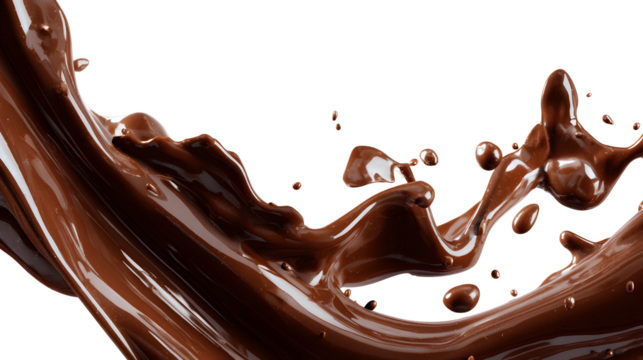 Liquid chocolate  isolated on a white background