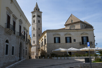 View at the cathedral of Trani on Apulia in Italy