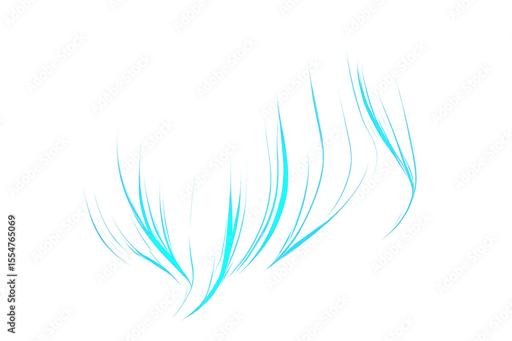 Poster light trails swirling dynamically, generating fluid motion and luminous energy against transparent b