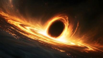 Black hole with swirling accretion disk and distorted space