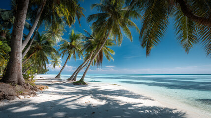 Tropical beach paradise scene