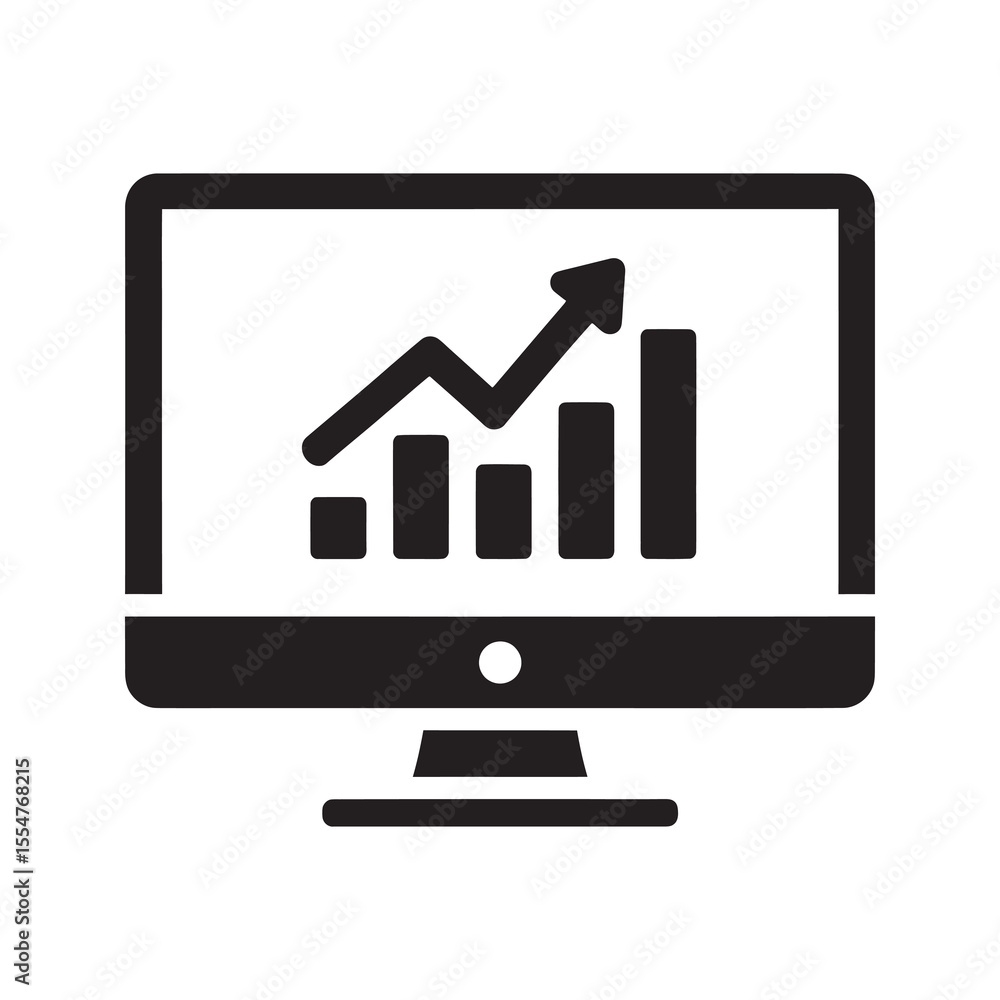 Poster data search icon with magnifying glass on a pie chart for market segment analysis business intellige