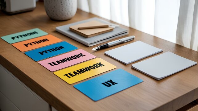 Upskilling for the future with Python, Teamwork and UX development reskilling concept