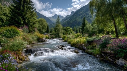 river in the mountains