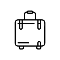 Obraz premium Simple line icon of a suitcase 