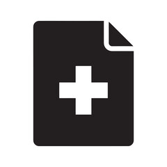 Obraz premium Medical cross icon representing healthcare services hospital location first aid and emergency assistance for patient health and clinical care vector solid glyph icon