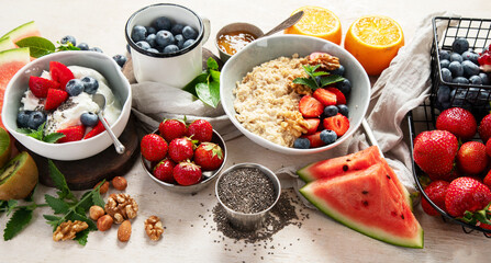Healthy breakfast.. The concept of delicious and healthy food.