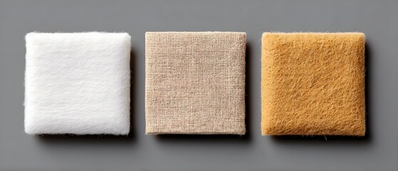 Textured fabric samples in neutral tones