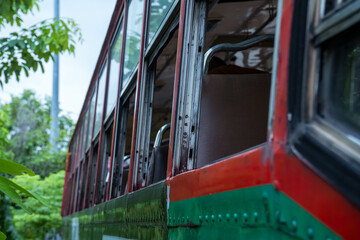 Window of old bus