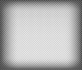 Halftone dotted background. Overlay square frame. Vector illustration