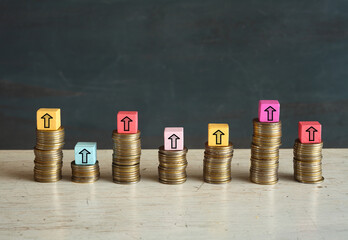 Business concept for financial growth, wealth mangement, making money or interest rate increase,...