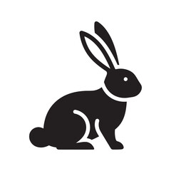 Obraz premium Laboratory animal icon with a rabbit for scientific research experiment and product testing in a biology or pharmaceutical lab setting vector solid glyph icon