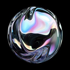 Iridescent Abstract Sphere for Digital Art and Design