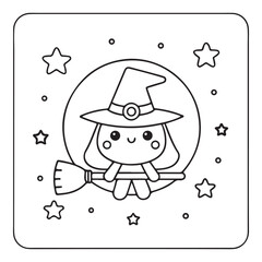 Easy bold and line art halloween coloring pages, Spooky Halloween Coloring Page for Kids and Adults, Trick or Treat Halloween Halloween coloring book page activity for kids , LIne art.