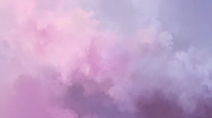 A Dreamlike Pastel Sky with Softly Illuminated Clouds