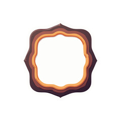 Decorative layered frame with brown and orange tones provides a visually appealing border for artwork or graphic design projects