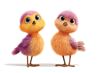 chicken and bird vector art