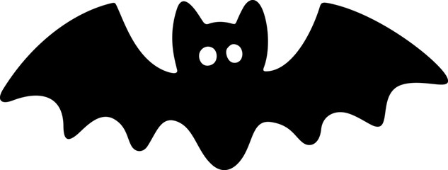 Cute Bat Silhouette – Simple Halloween Vector Illustration