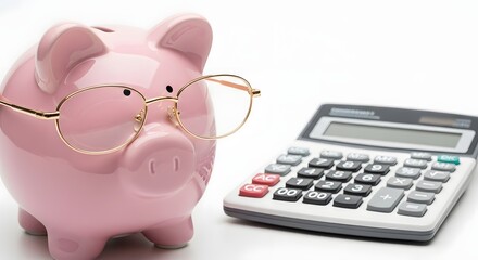 Smart Savings Piggy Bank with Calculator for Financial Planning