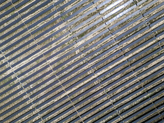 Aerial View of a Solar Farm in Anatolia Turkey – Renewable Energy from Above