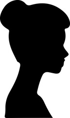 Woman Hairstyle Silhouette Vector, Female Hair Silhouette Design, Woman Haircut Vector Art, Stylish Woman Hair Outline, Beauty Hair Silhouette Art, Woman Hair Profile Vector, Elegant Hair Silhouette D