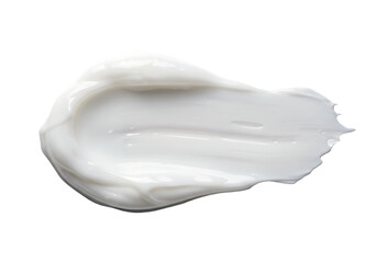 Macro Shot of a Thick Creamy White Skincare Product Swatch on a Black Background for Beauty and Personal Care Concepts