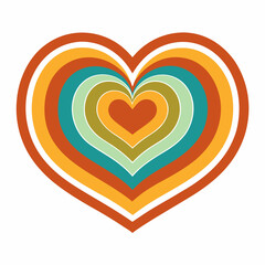 colorful heart vector illustration