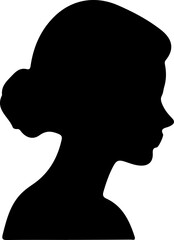 Woman Hairstyle Silhouette Vector, Female Hair Silhouette Design, Woman Haircut Vector Art, Stylish Woman Hair Outline, Beauty Hair Silhouette Art, Woman Hair Profile Vector, Elegant Hair Silhouette D