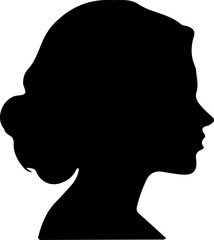 Woman Hairstyle Silhouette Vector, Female Hair Silhouette Design, Woman Haircut Vector Art, Stylish Woman Hair Outline, Beauty Hair Silhouette Art, Woman Hair Profile Vector, Elegant Hair Silhouette D