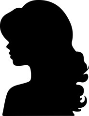 Woman Hairstyle Silhouette Vector, Female Hair Silhouette Design, Woman Haircut Vector Art, Stylish Woman Hair Outline, Beauty Hair Silhouette Art, Woman Hair Profile Vector, Elegant Hair Silhouette D