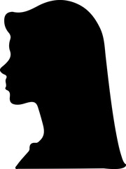 Woman Hairstyle Silhouette Vector, Female Hair Silhouette Design, Woman Haircut Vector Art, Stylish Woman Hair Outline, Beauty Hair Silhouette Art, Woman Hair Profile Vector, Elegant Hair Silhouette D
