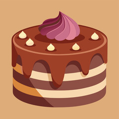 Delicious Chocolate Layer Cake with Swirled Frosting A Sweet Treat for Any Occasion