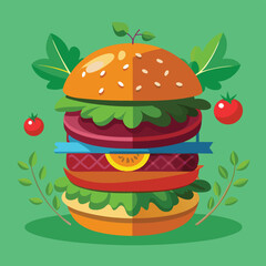 Juicy Veggie Burger A Delicious and Healthy Vegetarian Recipe