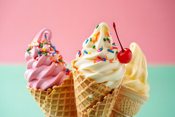 cupcake with ice cream