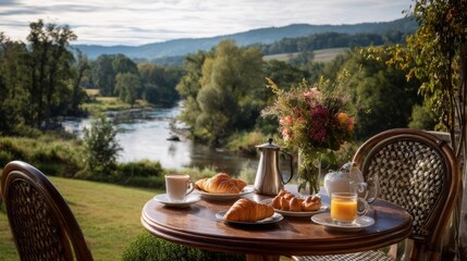 table setting in the garden