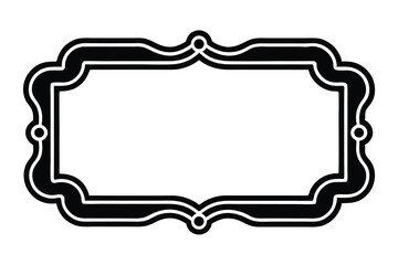 a decorative, vintage style frame with an ornate border and rounded corners. 