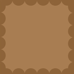 Brown geometric border design background