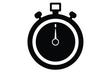 stopwatch icon, stopwatch silhouette vector illustration-Editable Vector Art of stopwatch, stopwatch vector