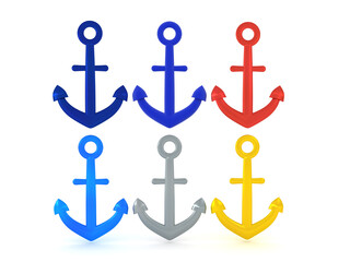 3D Rendering of many anchors with different colors