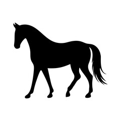 Horse silhouette standing side view 2