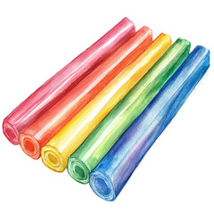 Glue Sticks, watercolor drawing vector, isolated on a white background.